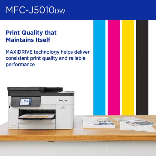 Brother INKvestment MFC-J5010DW Wireless Colour Inkjet All-in-One Printer with Automatic 2-sided Copy & Scan with 2.7” Colour Touchscreen