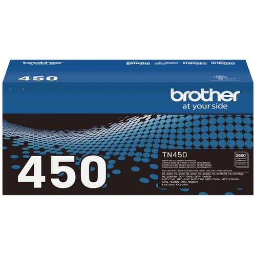 Brother TN450 Black Toner Cartridge, High Yield