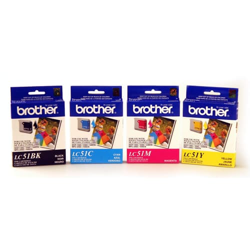 Brother LC51BKCMYP 4-Pack of Innobella  Ink Cartridges, Standard Yield (1 each of Black, Cyan, Magenta, Yellow)