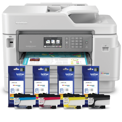 Brother R5945LC3037BUND Refurbished INKvestment Tank Colour Inkjet All-in-One Bundle with LC3037CMYK Super High-Yield Ink