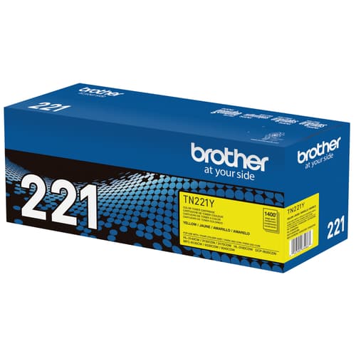 Brother TN221Y Yellow Toner Cartridge, Standard Yield