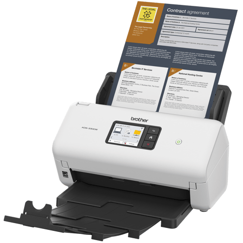 Brother ADS-3300W Refurbished Wireless High-Speed Desktop Scanner for Small Office & Home Office Professionals