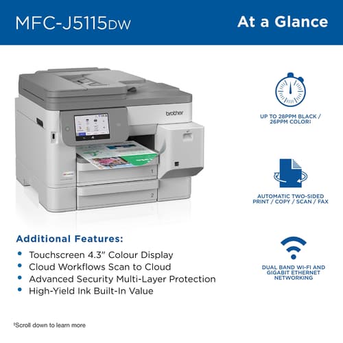 Brother MFC-J5115DW Business Colour Inkjet All-in-One Printer