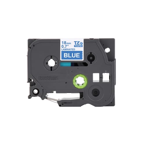 Brother Genuine TZe545G White on Blue Laminated Tape for P-touch Label Makers, 18 mm wide x 8 m long