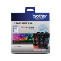 Brother LC30333PKS Genuine Super High-Yield 3-Pack Colour INKvestment Tank Ink Cartridges