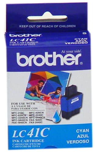 Brother LC41C Innobella  Cyan Ink Cartridge, Standard Yield