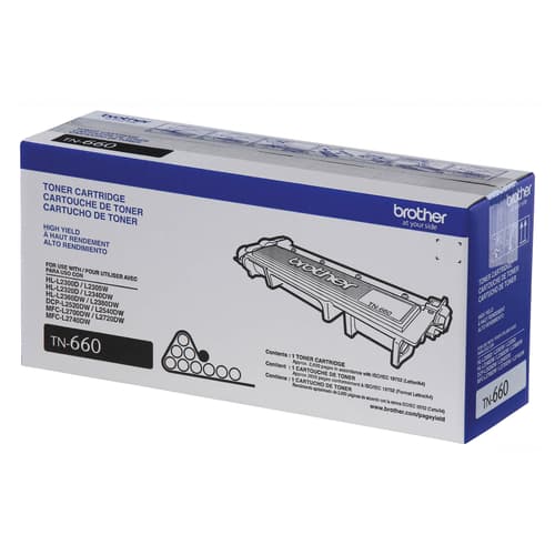 Brother TN660 Black Toner Cartridge, High Yield Brother Canada