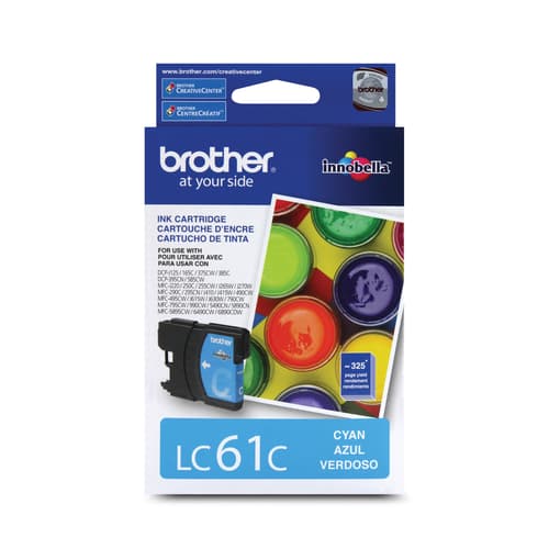 Brother LC61CS Innobella  Cyan Ink Cartridge, Standard Yield