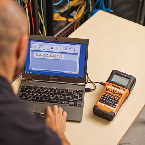 Brother PT-E550WVP Advanced Industrial Handheld Labeller with Wireless and Computer (USB) Connectivity