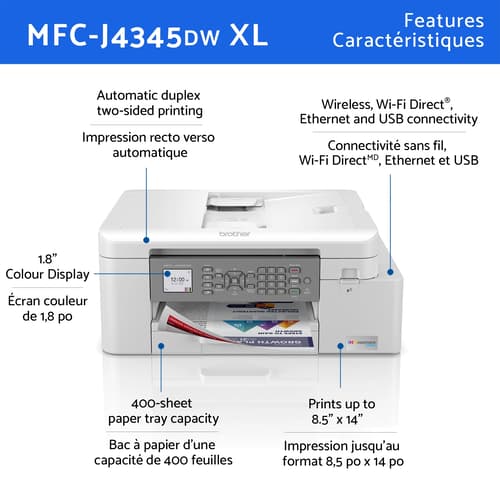 Brother INKvestment Tank MFC-J4345DWXL All-in-One Colour Inkjet Printer