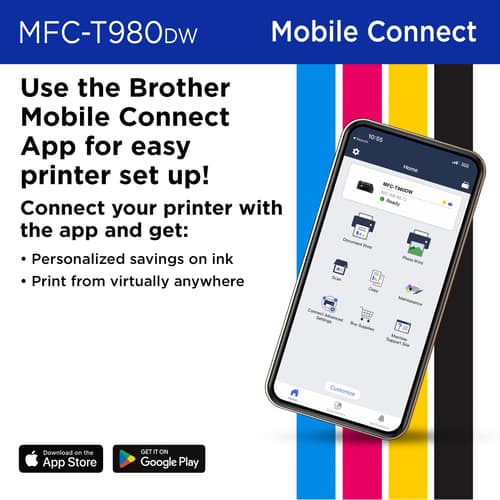 Brother INKvestment Tank MFC-T980DW Wireless and Ethernet Colour Inkjet All-in-One Printer with Multipurpose Tray