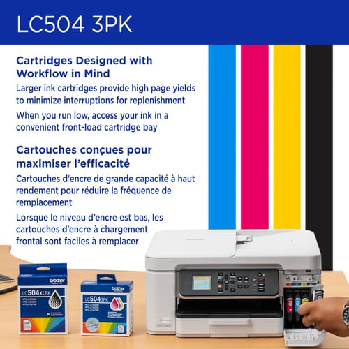 Brother Genuine LC5043PKS Standard Yield Cyan, Magenta, Yellow Ink Cartridges