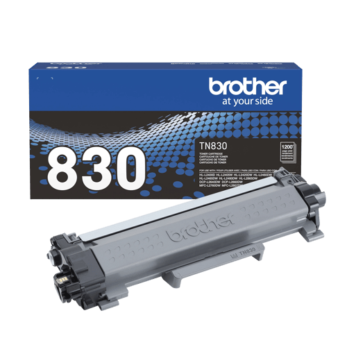 Brother Genuine TN830 Standard Yield Black Toner Cartridge for up to 1,200 Pages