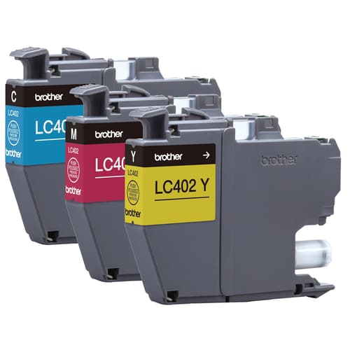 Brother Genuine LC4023PKS 3-Pack of Standard Yield Colour Ink Cartridges