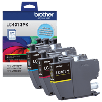 Brother Genuine LC4013PKS Standard-Yield Colour Ink Cartridge 3-Pack