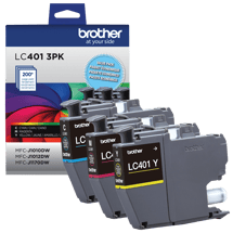 Brother Genuine LC4013PKS Standard-Yield Colour Ink Cartridge 3-Pack