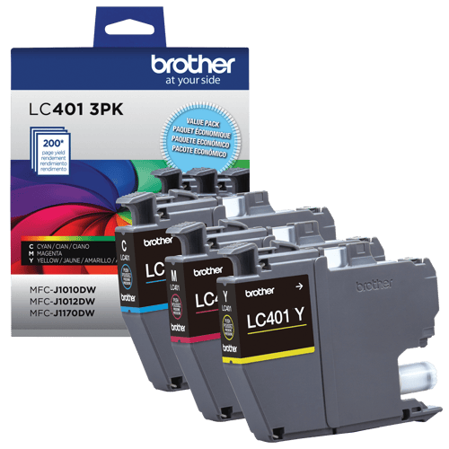 Brother Genuine LC4013PKS Standard-Yield Colour Ink Cartridge 3-Pack