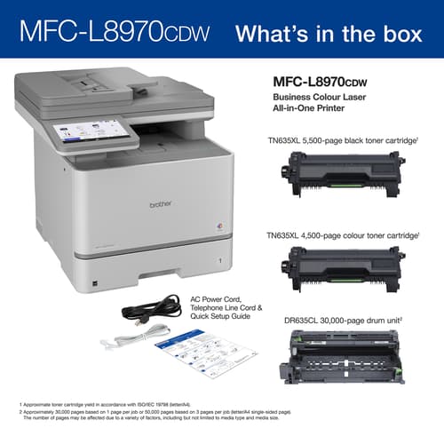 Brother MFC-L8970CDW Business Colour Laser All-in-One with Duplex Print, Scan, Copy, and Advanced Security Features