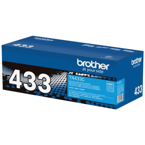 Brother TN433C Cyan Toner Cartridge, High Yield