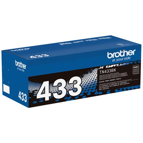 Brother TN433BK Toner Cartridge Black, High Yield