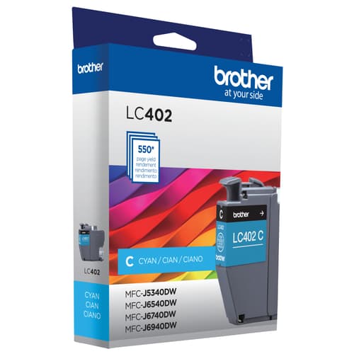 Brother Genuine LC402CS Standard Yield Cyan Ink Cartridge