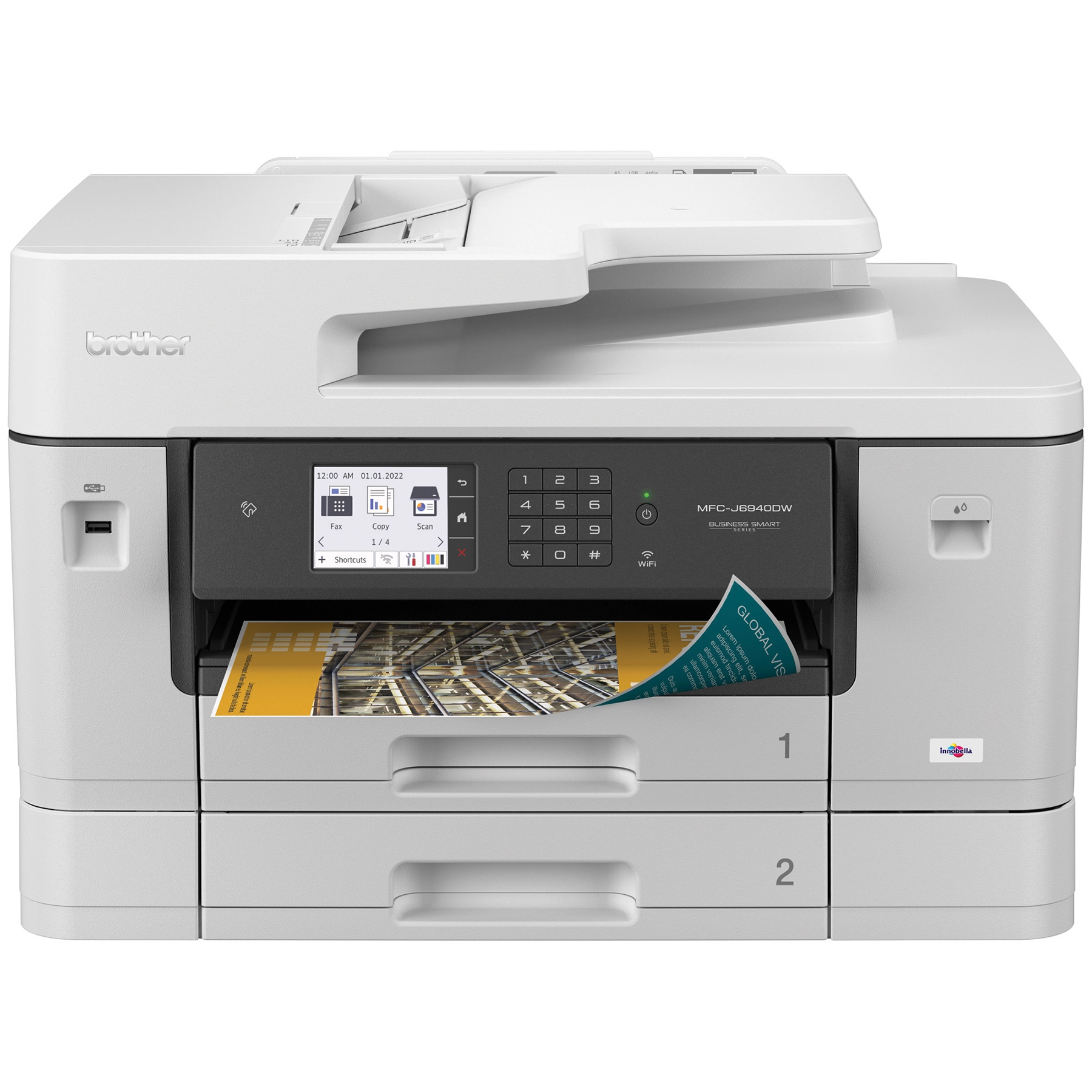Image of Brother MFCJ6940DW Professional A3 Inkjet Wireless All-in-One Printer (11” x 17”)