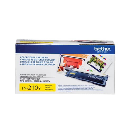 Brother TN210Y Yellow Toner Cartridge, Standard Yield