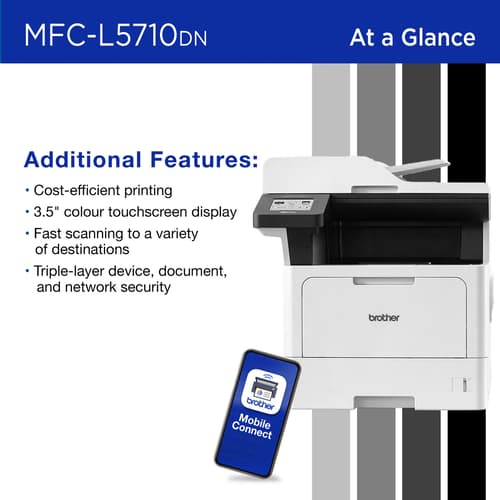 Brother MFC-L5710DN Business Monochrome Laser All-in-One Printer with Networking and Duplex Print, Scan, and Copy
