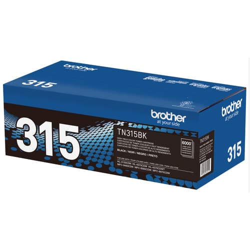 Brother TN315BK Black Toner Cartridge, High Yield