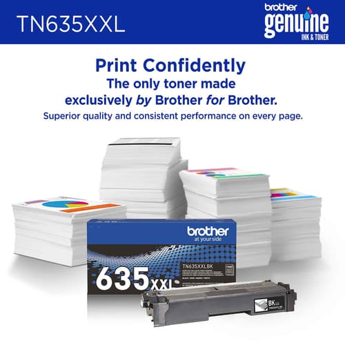 Brother Genuine TN635XXLBK Super High Yield Black Toner Cartridge