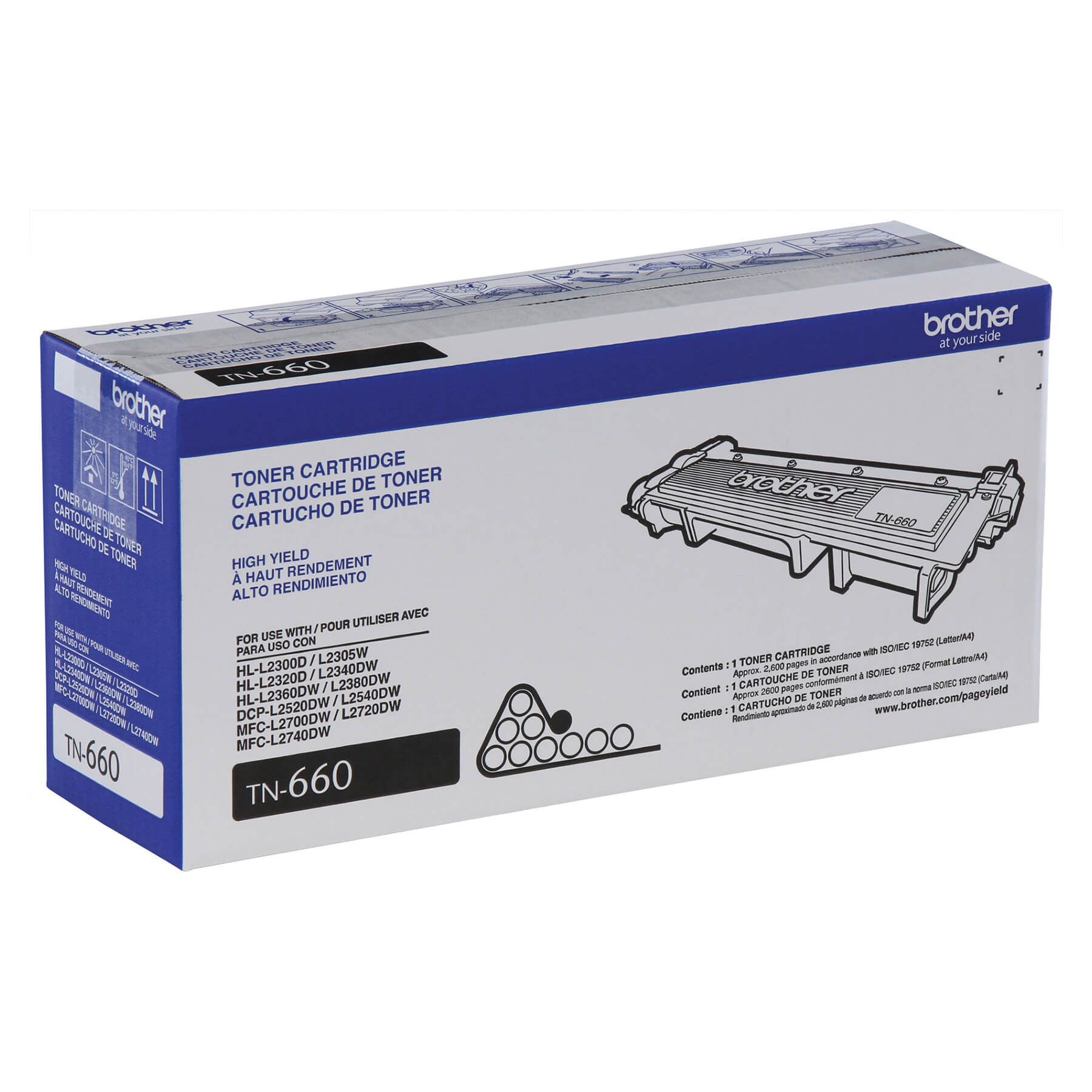 Brother TN660 Black Toner Cartridge, High Yield - Brother Canada