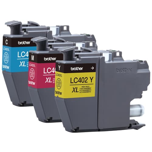 Brother Genuine LC402XL3PKS 3-Pack of High Yield Colour Ink Cartridges