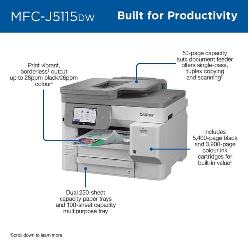 Brother MFC-J5115DW Business Colour Inkjet All-in-One Printer