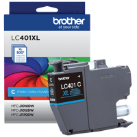 Brother Genuine LC401XLCS High-Yield Cyan Ink Cartridge