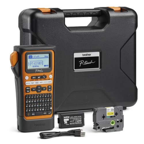 Brother P-touch PT-E310BTVP handheld industrial label printer with Bluetooth® and USB-C®