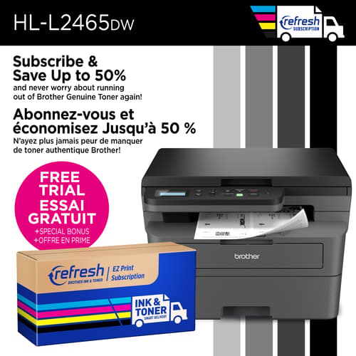 Brother HL-L2465DW Wireless Compact Monochrome Multifunction Laser Printer with Refresh Subscription Option