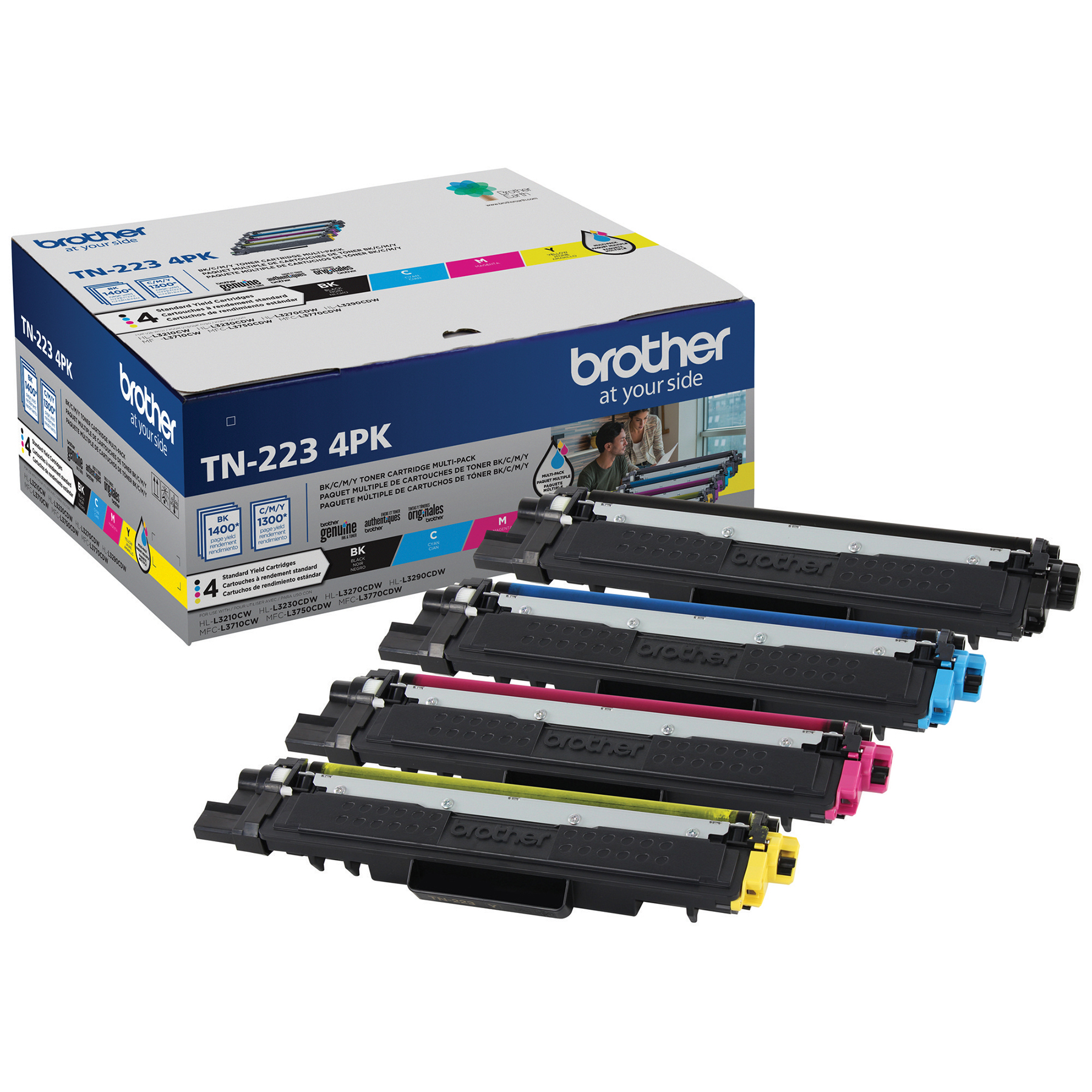 Brother Genuine TN223M Standard Yield Magenta Toner Cartridge (TN223  Series) (for use with HL-3210CW, HL-3270CDW, HL-3230CDN, MFC-L3770CDW