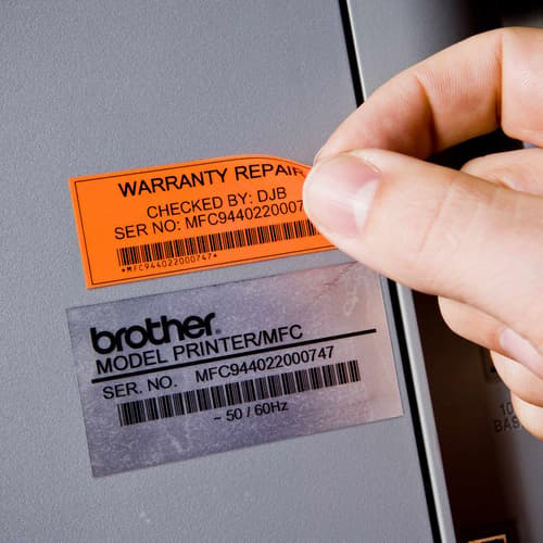 Brother Genuine TZeB51 Black on Fluorescent Orange Laminated Tape for P-touch Label Makers, 24 mm wide x 8 m long