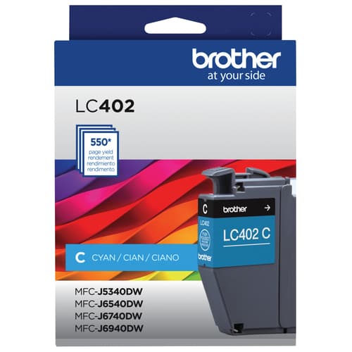 Brother Genuine LC402CS Standard Yield Cyan Ink Cartridge