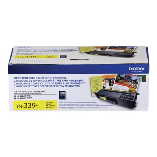 Brother TN339Y Yellow Toner Cartridge, High Yield