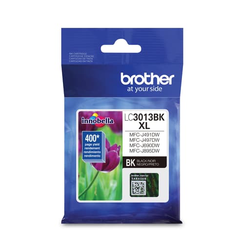 Brother Genuine LC3013BKS High-yield Black Ink Cartridge - Brother