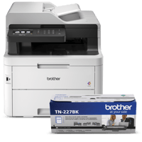 Brother R3750TN227BUND Refurbished Digital Colour Multifunction Bundle with Starter Toner and TN227BK High-Yield Black Laser Toner Cartridge