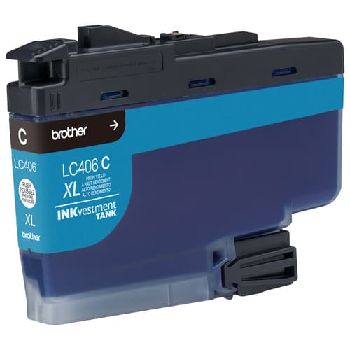 Brother Genuine LC406XLCS High-Yield Cyan Ink Cartridge