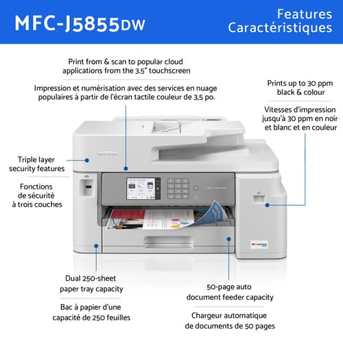 Brother INKvestment Tank MFC-J5855DW All-in-One Professional A3 Colour Inkjet Printer