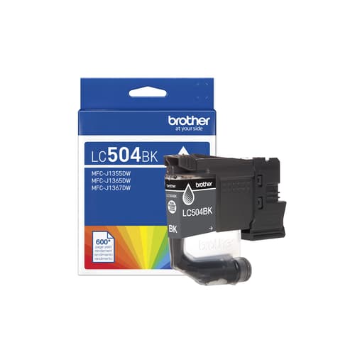 Brother Genuine LC504BKS Standard Yield Black Ink Cartridge