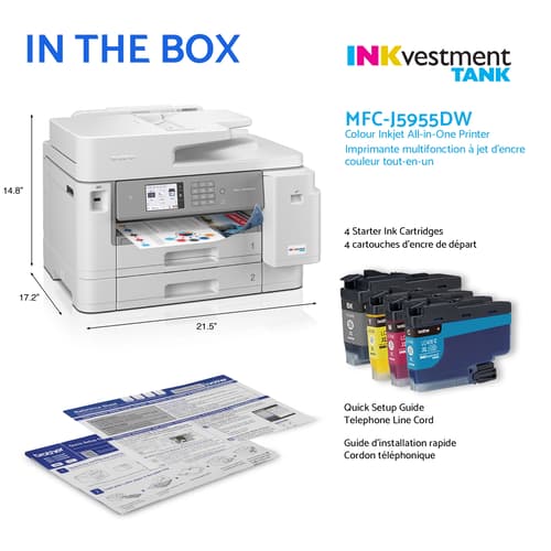 Brother INKvestment Tank MFC-J5955DW All-in-One Business A3 Colour Inkjet Printer