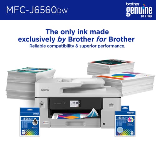 Brother INKvestment MFC-J6560DW Wireless Colour Inkjet All-in-One Printer with 11”x17” capabilities and 2.7” Colour Touchscreen