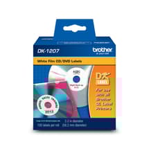 Brother DK1207 CD / DVD Film Labels (100 Labels)   2.2&quot; (58.2 mm) in diameter