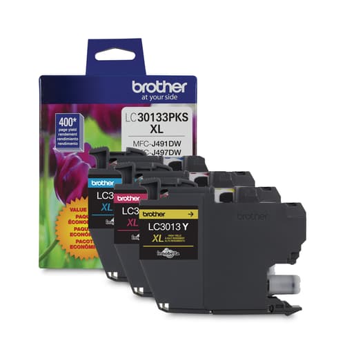 Brother LC30133PKS Colour Ink Cartridges, High Yield