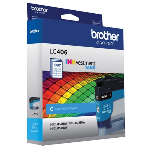 Brother Genuine LC406CS Standard-Yield Cyan Ink Cartridge